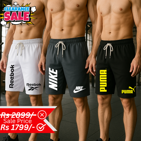 Pack of 3 Dri-Fit Printed Shorts for Men