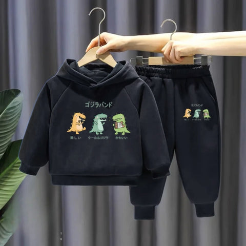 Printed Hooded Track Suit for Kids