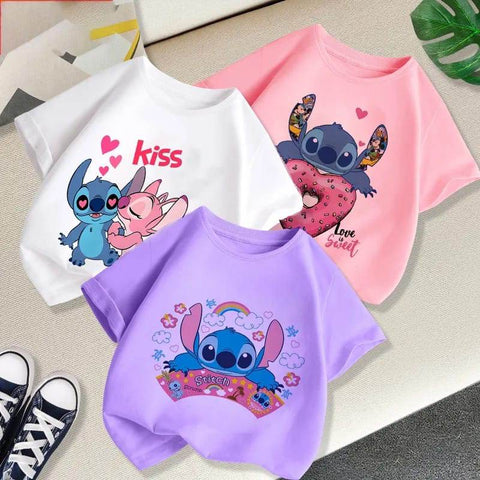 Pack of 3 Printed Half Sleeve Tshirts for Kids