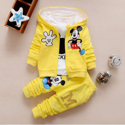 Mickey Mouse Zipper Hooded Track Suit For Kids