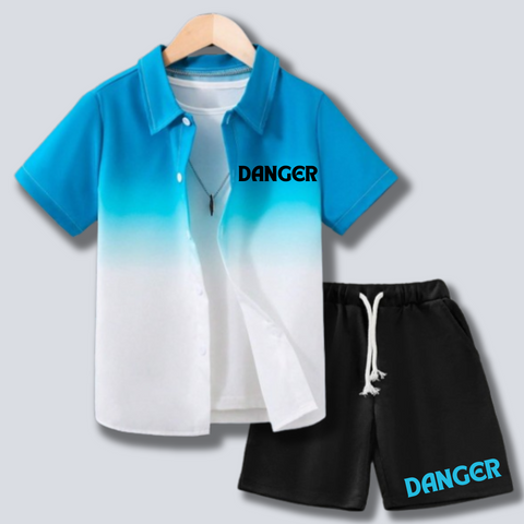 Kids Light Blue Shaded Summer Suit