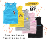 Pack of 5 Girls Logo Sando Tshirts