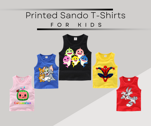 Pack of 5 Printed Sando Tshirts