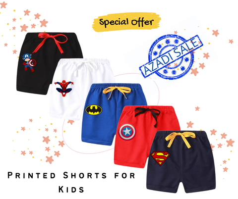 Pack of 5 Kids Super Hero Shorts (Deal-2)