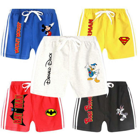 Pack of 5 Printed Side Stripe Shorts For Kids