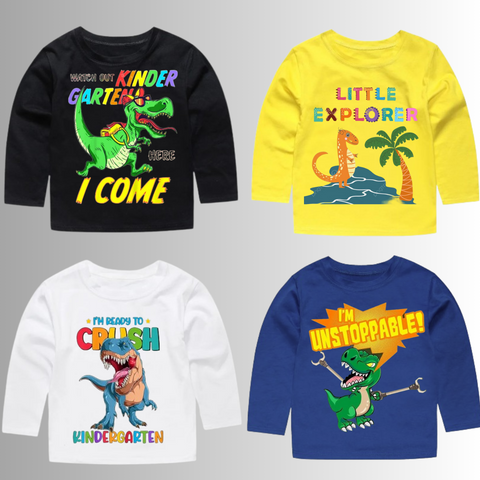 Pack of 4 Full Sleeve Tshirts for Kids