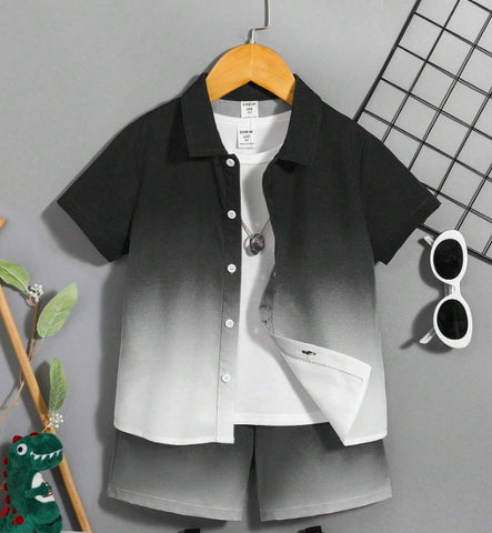 Kids Black Shaded Summer Suit