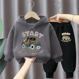 Printed Hooded Track Suit for Kids