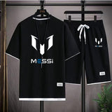 Loose Fit Contrast Summer Suit for Men
