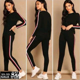 Red & White Stripe Track Suit