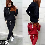 PLAIN MAROON KANGAROO HOODED TRACK SUIT