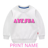 PRINT NAME ON SWEATSHIRTS (STYLE 106)