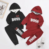 Little Boss hooded Track Suit for Boys (Print 104)