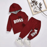 Little Boss hooded Track Suit for Boys (Print 104)