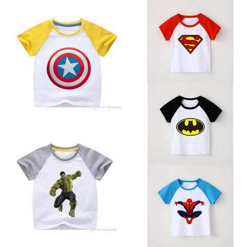 Pack of 5 Raglan Printed Half Sleeve T Shirts for Kids