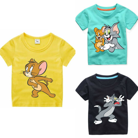 Pack of 3 Printed Half Sleeve T Shirts for Kids