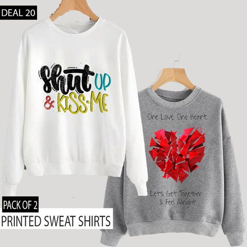 PACK OF 2 PRINTED SWEAT SHIRTS ( DEAL 20 )