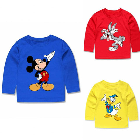 Pack of 3 Printed Full Sleeves Tshirts for Kids