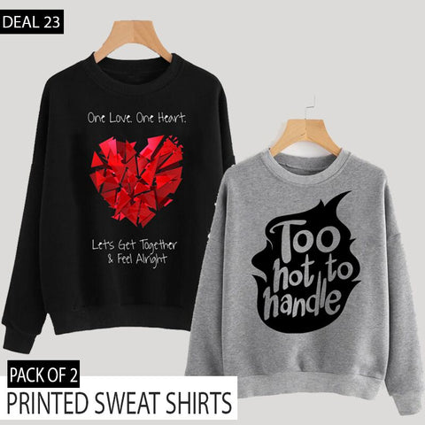 PACK OF 2 PRINTED SWEAT SHIRTS (DEAL 23)
