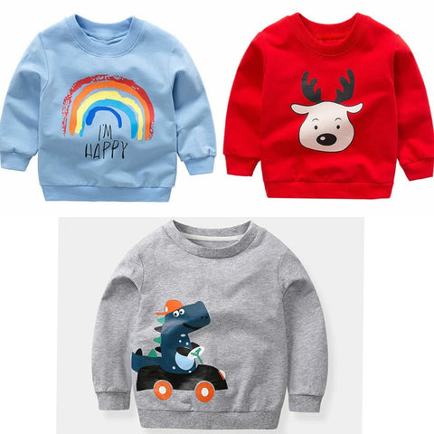 Pack of 3 Printed Sweat Shirts For Kids