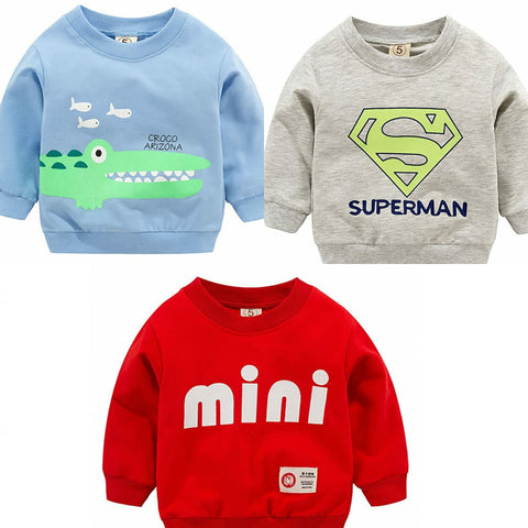 Pack of 3 Printed Sweat Shirts For Kids