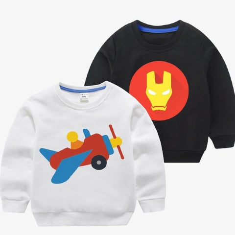 Pack of 2 Printed Sweat Shirts For Kids
