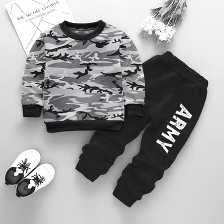 Grey & Black Army Track Suit