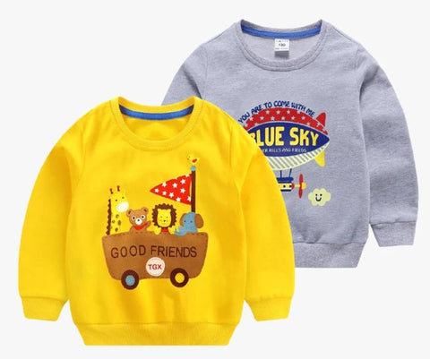 Pakc of 2 Printed Sweat Shirts For Kids