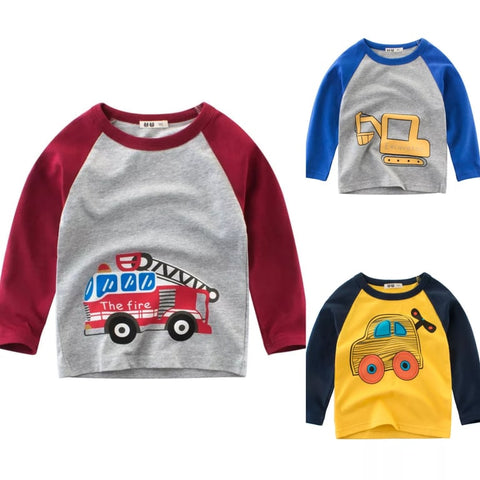 Pack of 3 Contrast Raglan Printed Full Sleeve Tshirts