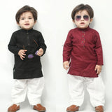 Pack of 2 Kids Kurta with 2 White Pajama