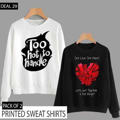 PACK OF 2 PRINTED SWEAT SHIRTS (DEAL 29)