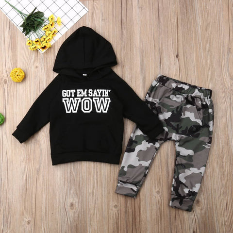 Commando Cargo Trouser + Printed Hoodie for Kids