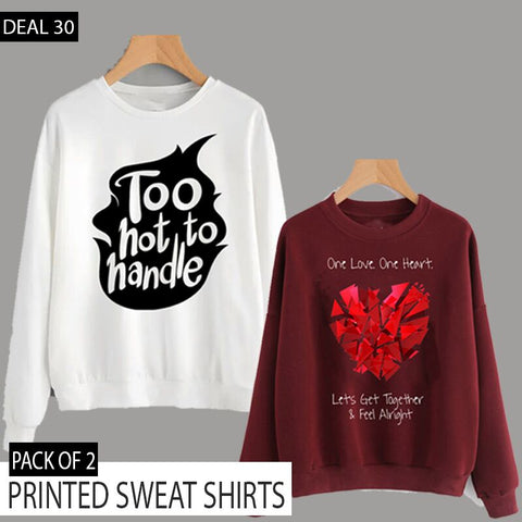 PACK OF 2 PRINTED SWEAT SHIRTS (DEAL 30)