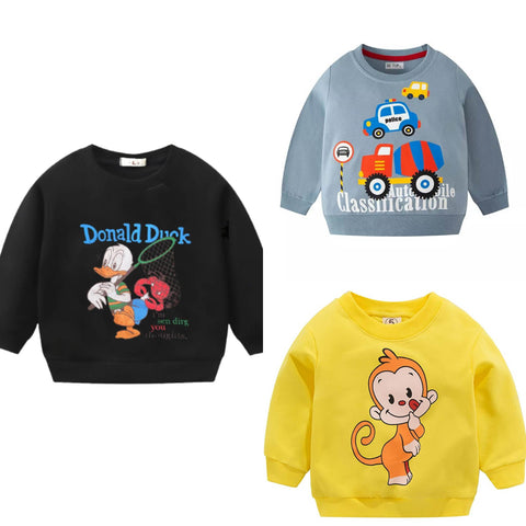 Pack of 3 Kids Printed Sweat Shirts for Kids