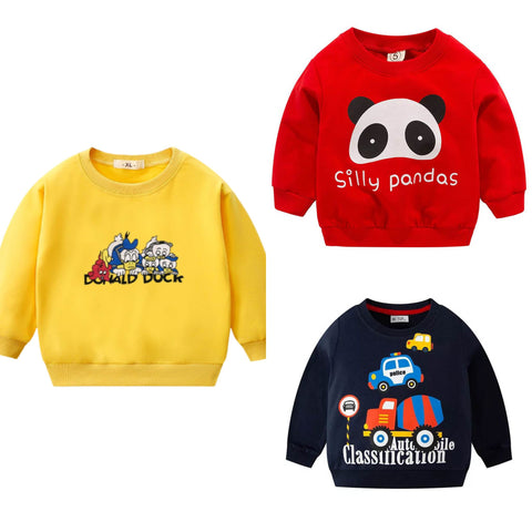 Pack of 3 Kids Printed Sweat Shirts for Kids