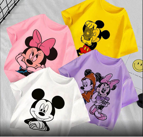 Pack of 4 Printed Half Sleeve Tshirts for Kids