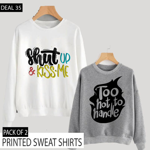 PACK OF 2 PRINTED SWEAT SHIRTS (DEAL 35)