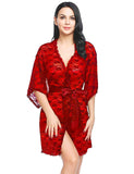 Floral Net Transparent Night Gown
