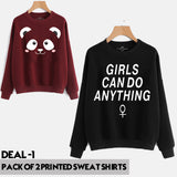 Pack of 2 PRINTED SWEAT SHIRTS