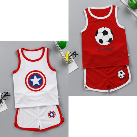 Buy 1 Get 1 Free Printed Short Sando Suit For Kids