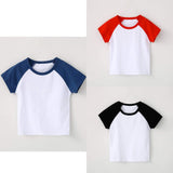 Pack of 3 Raglan Half Sleeve Plain T Shirts for Kids