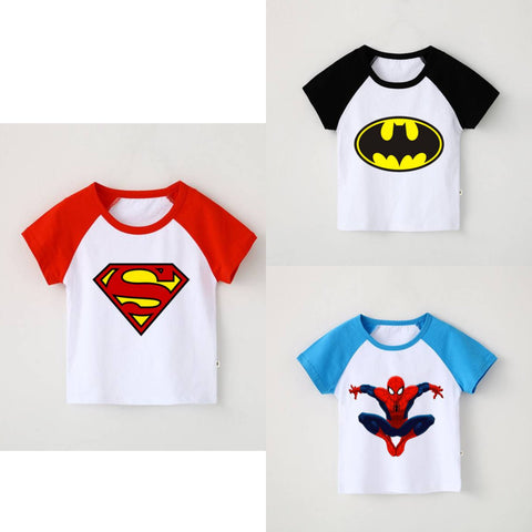 Pack of 3 Raglan Printed Half Sleeve T Shirts for Kids