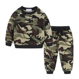 Green Commando Printed Track Suit for Kids