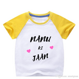 Customized Raglan Half Sleeve Tshirts for Kids