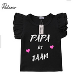 Customized Frill Sleeves Printed Top for Kids