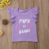 Customized Frill Sleeves Printed Top for Kids