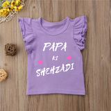 Customized Frill Sleeves Printed Top for Kids