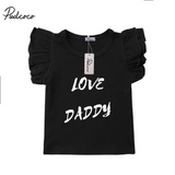 Customized Frill Sleeves Printed Top for Kids