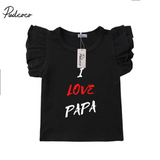 Customized Frill Sleeves Printed Top for Kids