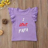 Customized Frill Sleeves Printed Top for Kids